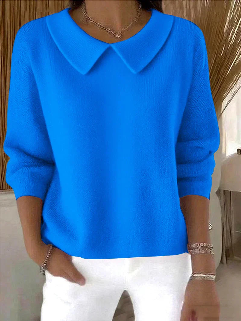 Julie | Comfortable Long Sleeve Cotton Sweater