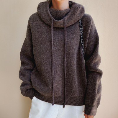 Lia - Chic High Neck Knit Sweater