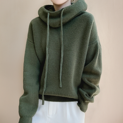 Lia - Chic High Neck Knit Sweater