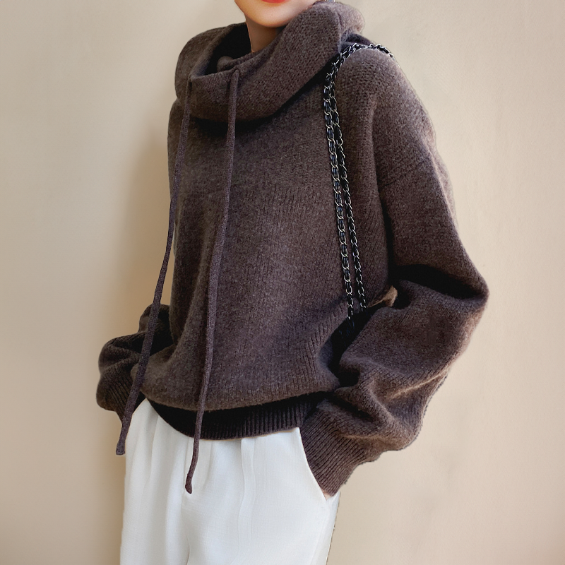 Lia - Chic High Neck Knit Sweater