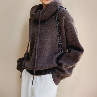 Lia - Chic High Neck Knit Sweater