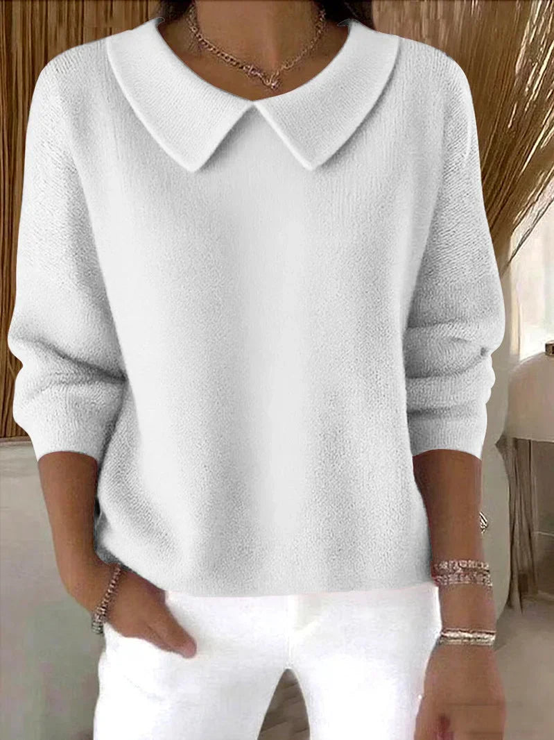 Julie | Comfortable Long Sleeve Cotton Sweater