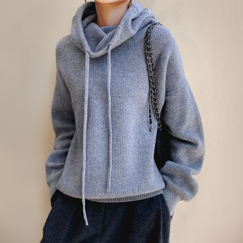 Lia - Chic High Neck Knit Sweater