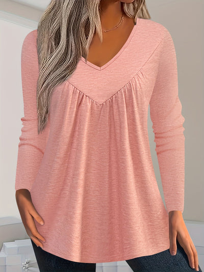 Zoey&Rose | V-neck Blouse with Bust Darts Plus Size