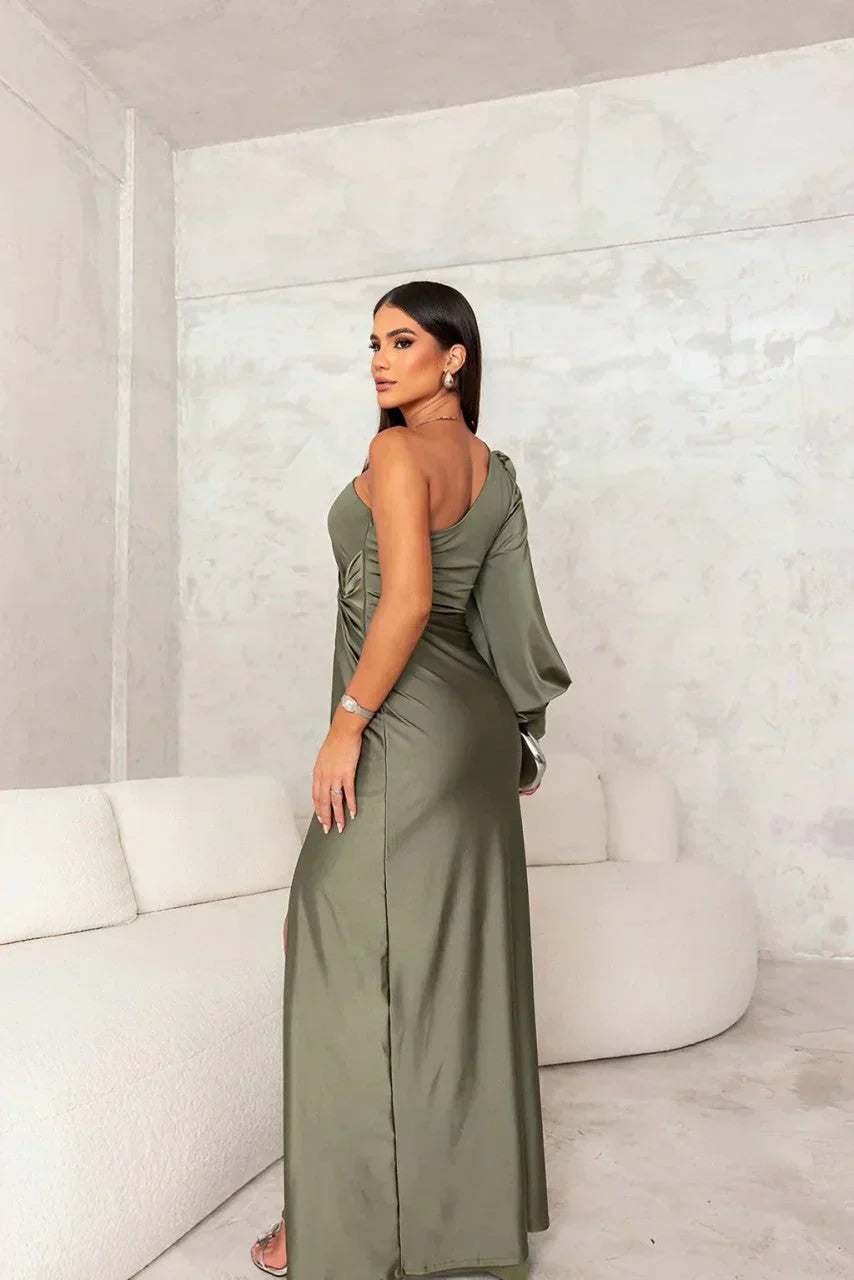 Natalie | Elegant One-Shoulder Maxi Dress