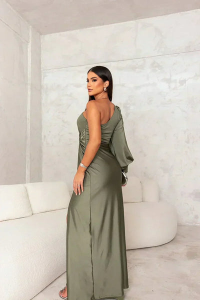 Natalie | Elegant One-Shoulder Maxi Dress