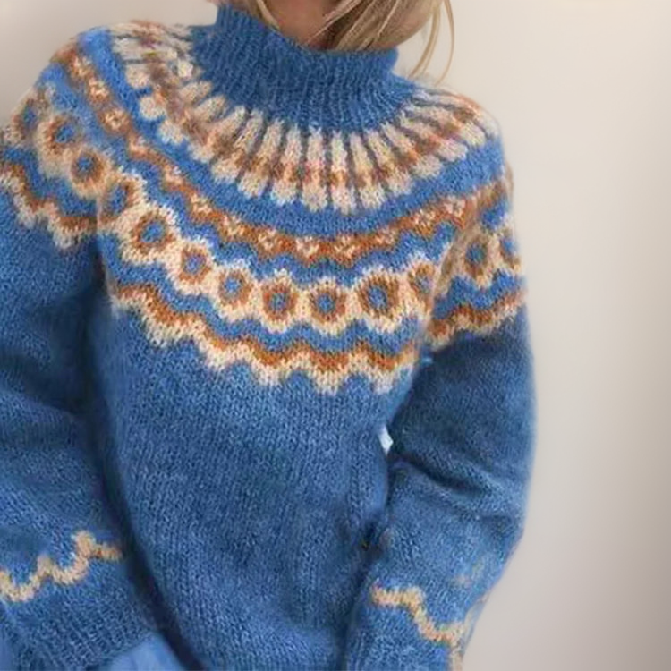 Orelia - Retro High Neck Sweater