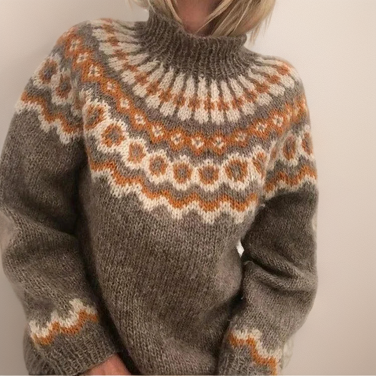 Orelia - Retro High Neck Sweater