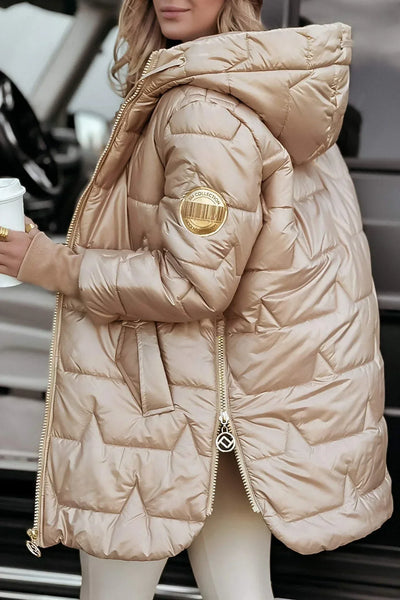 Nolwen - Elegant Winter Coat with Hood and Padding