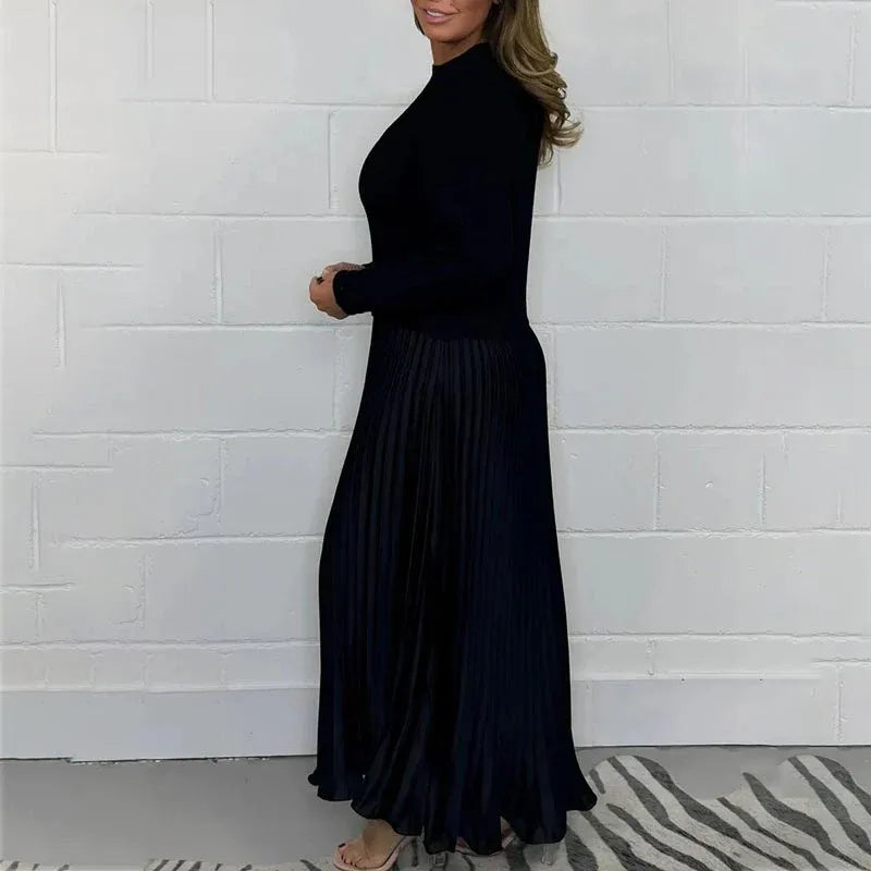 Brigid | Maxi dress with sweater and pleated skirt