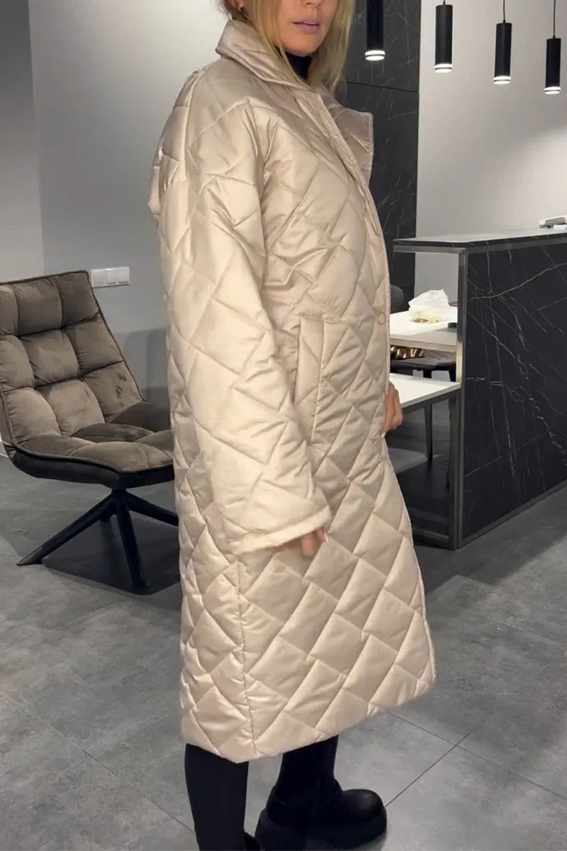 Dotsy | Reversible Quilted Coat with Leopard Lining