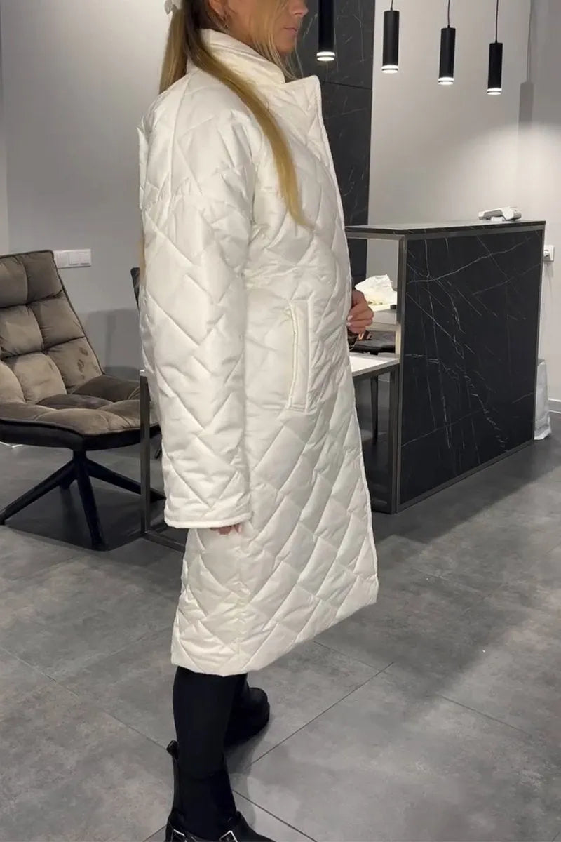 Dotsy | Reversible Quilted Coat with Leopard Lining