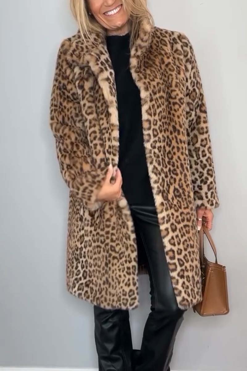 Karen | Women's Leopard Faux Fur Coat